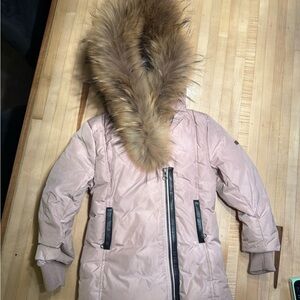 Mackage Toddler Fur Hooded Jacket - Pink